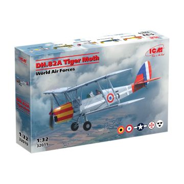 Збірна модель літака ICM: DH.82A Tiger Moth ВПС країн світу