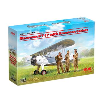 Збірна модель літака ICM: Stearman PT-17з американськими кадетами