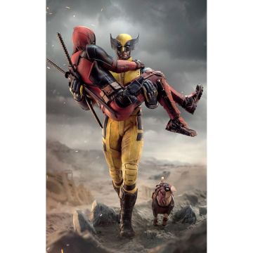 Колекційна статуетка Iron Studios: Deadpool and Wolverine - Deadpool and Wolverine Movie - Deluxe Art Scale 1/10
