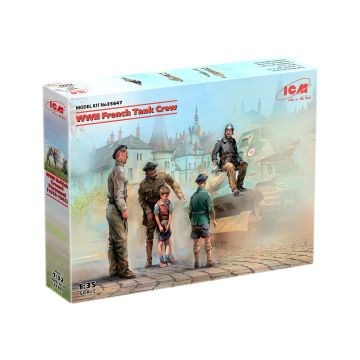 Збірні моделі фігурок ICM: Французький танковий екіпаж Другої світової війни