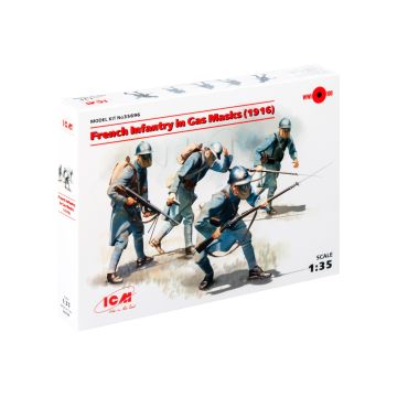 Збірні моделі фігурок ICM: Французька піхота в протигазах (1916)