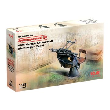 Збірна модель зенітної артилерійської техніки ICM: Zwillingssockel 36