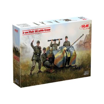 Збірна модель зенітної артилерійської техніки ICM: 2 cm Flak 38 з розрахунком