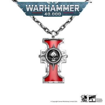Срібна підвіска зі срібним ланцюжком Warhammer 40K Inquisition Seal of the Holy Ordos by Starforged