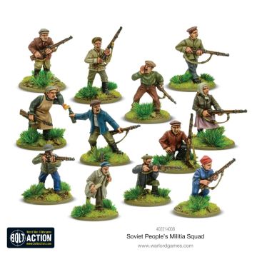 Набір мініатюр Warlord Games Bolt Action: Soviet Peoples Militia Squad