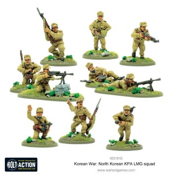 Набір мініатюр Warlord Games Bolt Action Korea: North Korean KPA LMG squad