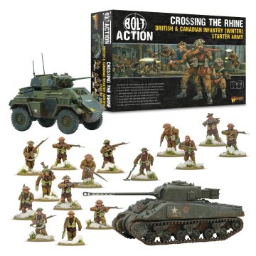 Набір мініатюр Warlord Games Bolt Action: 'Crossing the Rhine' - British & Canadian Infantry (Winter) Starter Army
