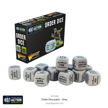 Гральні куби Warlord Games: Orders Dice Pack - Grey