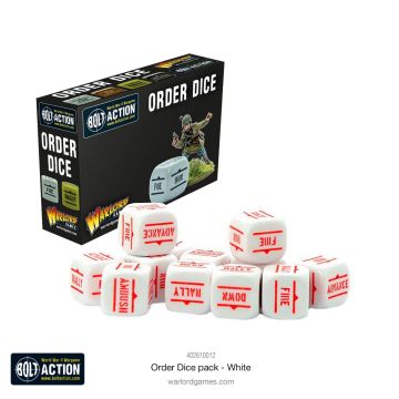 Гральні куби Warlord Games: Orders Dice Pack - White