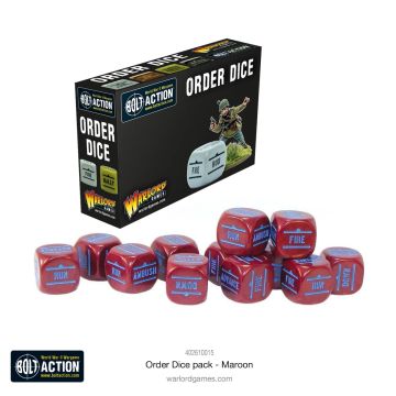 Гральні куби Warlord Games: Orders Dice Pack - Maroon
