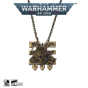 Бронзова підвіска з бронзовим ланцюжком Starforged: Warhammer 40K World Eaters Chaos Space Marine Wrath of Angron Pendant