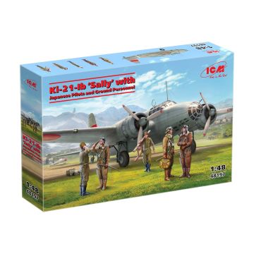 Збірна модель літака ICM: Ki-21-Ib ‘Sally’ з пілотами та наземним персоналом
