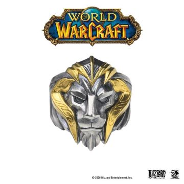 Каблучка срібна з позолоченим покриттям Starforged World of Warcraft Lion Crown of Stormwind