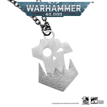 Підвіска зі сталі Warhammer 40K Faction Icon Orks Greenskins Space Orcs by Starforged