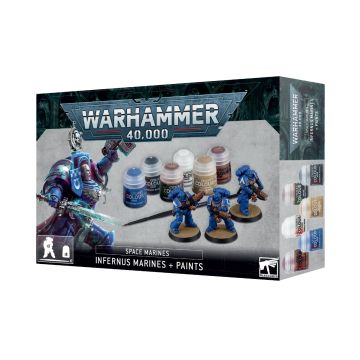 Набір фарб та мініатюр Warhammer 40000 Space Marines: Infernus Marines + Paints Set