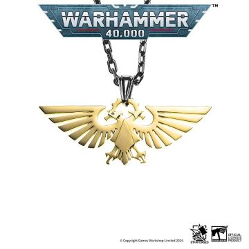 Підвіска та ланцюжок з нержавіючої сталі Starforged Warhammer 40000 Imperial Aquila WH40 