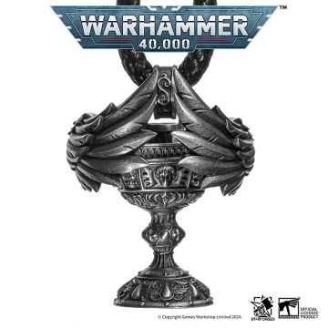 Срібна підвіска зі шкіряним ланцюжком Starforged: Warhammer 40000 Blood Angel Red Grail Sanguinius