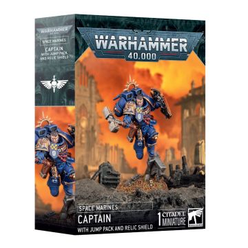 Мініатюра Warhammer 40000 Space Marines: Captain with Jump Pack and Relic Shield