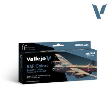 Набір акрилових фарб Vallejo: Model Air: RAF colors Bomber & Training Air Command 1939-1945