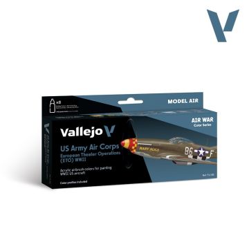 Набір акрилових фарб Vallejo: Model Air: US Army Air Corps European Theater Operations (ETO) WWII