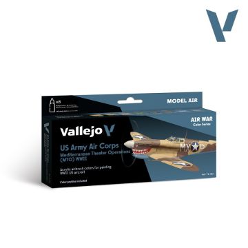 Набір акрилових фарб Vallejo: Model Air: US Army Air Corps Mediterranean Theater Operations (MTO) WWII