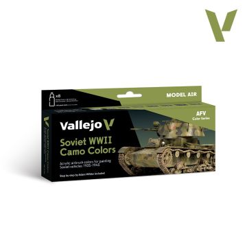 Набір акрилових фарб Vallejo: Model Air: soviet WWII Camo Colors