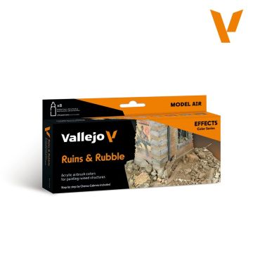 Набір акрилових фарб Vallejo: Model Air: Ruins & Rubble