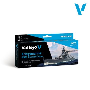 Набір акрилових фарб Vallejo: Model Air: Kriegsmarine WWII German Colors