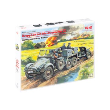 Збірна модель артилерійський тягач ICM: Krupp L2H143 Kfz.69 з Pak 36 