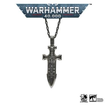 Срібна підвіска зі сталевим ланцюжком Starforged: Warhammer 40000 Blade of Roboute Guilliman Gladius