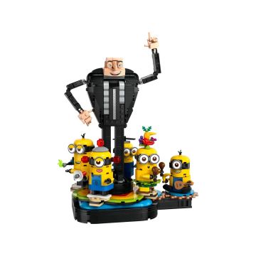 Конструктор LEGO Despicable Me 4 Ґру й посіпаки з кубиків (75582)
