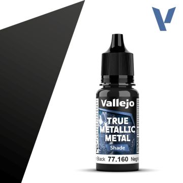 Акрилова фарба Vallejo: True Metallic Metal: Shade – Obsidian Black