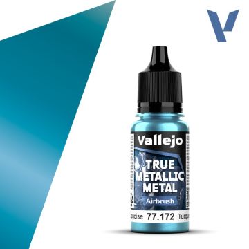 Акрилова фарба Vallejo: True Metallic Metal: Airbrush – Hydra Turquoise