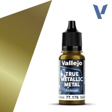 Акрилова фарба Vallejo: True Metallic Metal: Airbrush – Greenish Gold