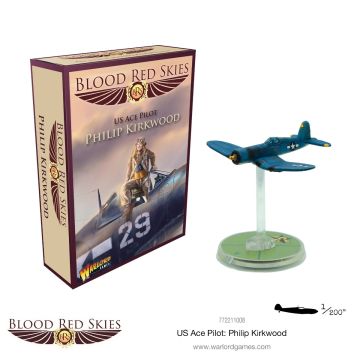 Мініатюра Warlord Games Blood Red Skies: US Ace Pilot Philip Kirkwood