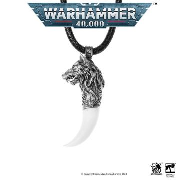 Срібна підвіска Starforged Warhammer 40K Space Wolves Fang of Fenris