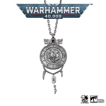 Срібна підвіска зі срібним ланцюжком Starforged: Warhammer 40K Vlka Fenryka Grand Annulus Pendant