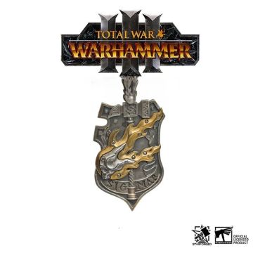 Срібна підвіска з позолотою та срібним ланцюжком Starforged: Warhammer Total War 3 Pendant Crest of Sigmar