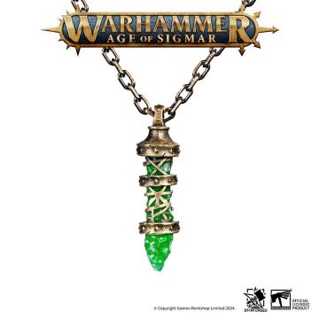 Мідна підвіска та ланцюжок Starforged Age of Sigmar Skaven Warpstone Copper 