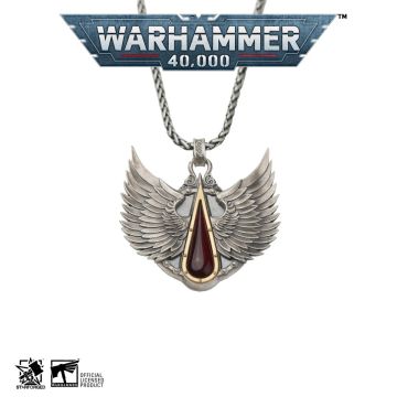 Срібна підвіска з позолотою та срібним ланцюжком Starforged: Warhammer 40K Blood Angels Wings Sanguine Pendant