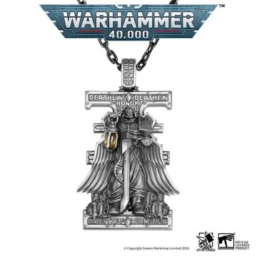 Срібна підвіска і ланцюжок з нержавіючої сталі Starforged Ka'Bandha Khorne Chaos Demon