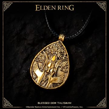 Підвіска зі шкіряною мотузкою Starforged Elden Ring: Blessed Yellow Dew Talisman
