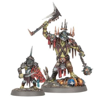 Набір мініатюр Age of Sigmar Orruk Warclans: Killaboss with Stab-grot (GW Exclusive)