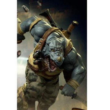 Колекційна статуетка Iron Studios: Statue Rocksteady - TMNT - BDS - Art Scale 1/10