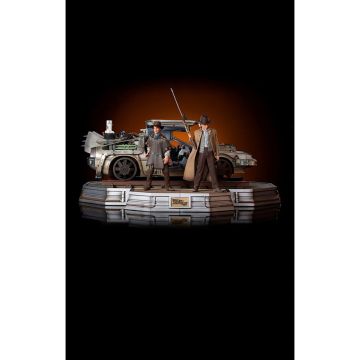Колекційна статуетка Iron Studios: Statue Delorean (Full Set) - Back To The Future III - Art Scale 1/10
