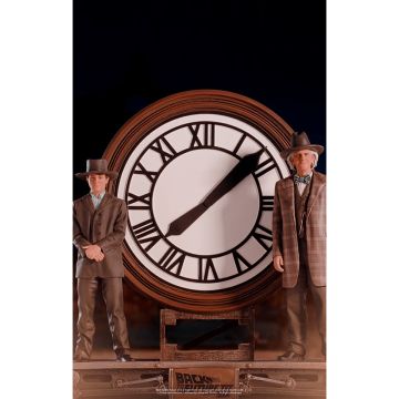 Колекційна статуетка Iron Studios: Statue Marty and Doc at the Clock - Back to the Future - Art Scale 1/10