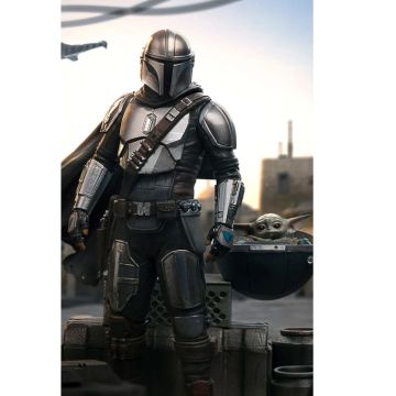 Колекційна статуетка Iron Studios: Statue Din Djarin and Din Grogu - The Mandalorian - Art Scale 1/10