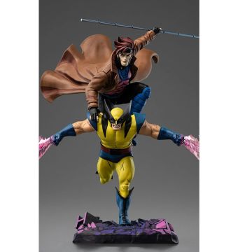 Колекційна статуетка Iron Studios: Statue Gambit and Wolverine - X-Men 97 - Art Scale 1/10
