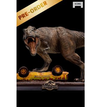 Колекційна статуетка Iron Studios: Statue T-Rex Attack - Jurassic Park - Icons