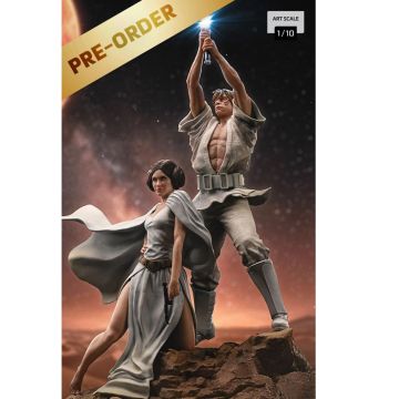 Колекційна статуетка Iron Studios: Statue Luke and Leia Movie Poster - Star Wars - Art Scale 1/10